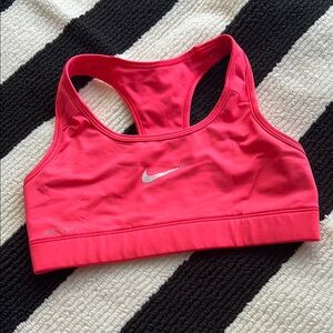 Nike Women's Pro Classic Vibrant Neon Pink Coral Sports Bra